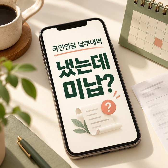 국민연금 납부내역 조회, 냈는데 미납으로 표시되는 상황을 표현한 썸네일