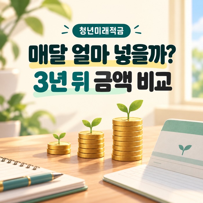 청년미래적금 매달 납입액과 3년 뒤 금액 비교 썸네일